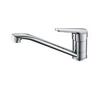 Ibergrif M14450 Grifo de Cocina de Clásico, Mezclador Monomando para Lavabo, Plata