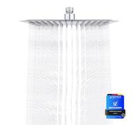 Ibergrif M20292 Rociador para Ducha Cuadrado, Alcachofa de Ducha de Acero Inoxidable, Plata, 8 Pulgadas, Diámetro de 20 cm