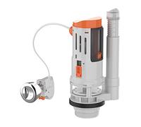 Ibergrif, M20522 Mecanismo de Descarga de Cisterna de Inodoro Universal, con Cable y Dos Pulsadores Cromados, Fácil de Instalar y Ahorro de Agua