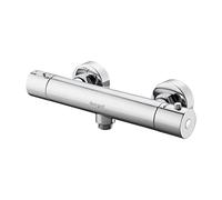 Ibergrif M21805-1, Grifo Ducha Termostatico con Botón de Seguridad 38 °C, Mezclador Termostatico de Ducha, Latón, Cromo