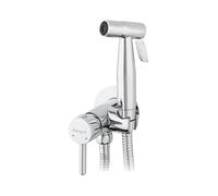 Ibergrif M22004 Grifo Empotrado para WC y Bidé - Mezclador Monomando con Ducha de Mano, Soporte de Pared y Manguera de Acero Inoxidable 1.2m, Plata