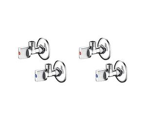 Ibergrif M22008 - Llave de Escuadra, Válvula de Angulo Latón, Crome, 1x Caja (Dos Piezas), Plata (Paquete de 2)