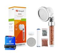 Ibergrif, M22025 Alcachofa de Ducha de Alta Presión, 3 Modos Cabezal Ducha, con Filtro de 3 Capas, Ahorro de Agua