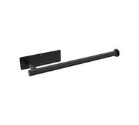 Ibergrif M34055B Portarollos Cocina con Adhesivo, Portarrollos Papel Cocina, Porta Rollos de Papel Cocina Sin Taladro, Acero Inoxidable, Negro