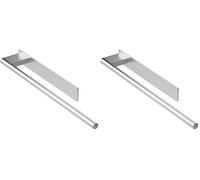 Ibergrif M34453A Toalleros Adhesivo 39CM Toallero para Baño Toalleros Barra Sin Taladro, Acero Inoxidable, Cepillado (Paquete de 2)