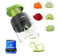 Ibergrif M522 Espiralizador de Verduras, Espaguetis Calabacin Maquina Mejorado, Espirilizador Calabacines Libre de BPA, Apto para Lavavajillas, 4 en 1 Cortador Calabacin para Pepinos, Zanahorias