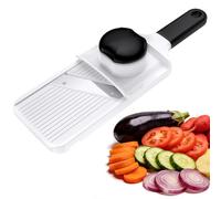 Ibergrif M526 Mandolina de Cocina Ajustable 1-4 mm, Cortador Patatas y Verduras Manual con Protector de dedos, Bloqueo de Seguridad, Diseño Compacto, para Verduras y frutas