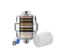 Ibergrif M91010 Filtro Ducha con Vitamina C Para Agua Dura, con Cartucho Reemplazable Para Eliminar Cloro y Metales Pesados