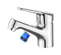 Ibergrif Monomando Lavabo - Latón Cromado Plata, Grifo de Baño Frío/Caliente, Conexión EU 3/8″, Instalación Exprés, M11050