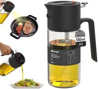 Ibergrif Pulverizador de aceite 2 en 1, 500 ml, negro