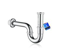 Ibergrif Sifón Flexible Fregadero y Lavabo - Desagüe Ajustable 0-30mm con Conexión Lavadora, Tubería Universal 1 1-4 pulgadas x 32mm, M20506