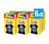 Iberia - Tinte Para Ropa Color Azul Marino, Color Brillante y Duradero, No Destiñe, Incluye Cubeta con Fijador y Dos Sobres de Tinte, Apto Para Teñir en Lavadora y A Mano - Pack 6 x 70 g