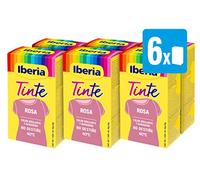 Iberia - Tinte Rosa para ropa, 40°C, pack de 6