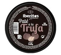 Iberitos - Bandeja 10 unidades Paté a la Trufa 140gr - Untable en lata - Sabor gourmet con trufa - Sin gluten - Para aperitivos y desayunos