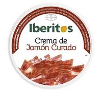 Iberitos - Crema de Jamón Curado - Ideal para Untar Tostadas, Pan y Crackers - Ingredientes Selectos - Sin Gluten - Producto Fabricado en España - 6 Latas x 250 Gramos