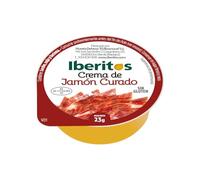 Iberitos Crema de Jamón Curado Monodosis | 10 Bandejas x 45 Porciones Individuales de 23 g | 450 Monodosis para Hostelería, Hoteles y Catering