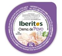 Iberitos - Crema Untable de Pavo - Ideal para Untar Tostadas, Pan y Crackers - Ingredientes Selectos - Sin Gluten - Producto Fabricado en España - Bandeja de 18 Monodosis de 23 Gramos