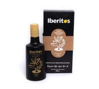 Iberitos - Estuche de Aceite de Oliva Virgen Extra Arbequina - Aromático y Frutado - Ideal para Ensaladas y Platos Gourmet - Botella de Cristal 500 ml