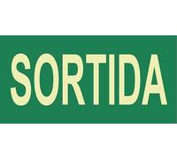 IberNorma SPB104-CT Senyal Evacuació Sortida 32x16cm Clase B D≤10m PVC Luminescent Homologada nova UNE 23034:2023 (Clase B)