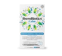 Iberobiotics Calm Probóticos, Enzimas Digestivas con Lactobacilus, Melisa y Vitamina B2, Doble Acción para Bienestar Digestivo y Mental, 28 Cápsulas
