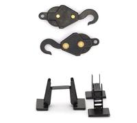 Iberplace Juego de reparación para carro de grúa Märklin H0 4671, 4 piezas, incluye 2 ganchos de grúa (como E406190) y 2 soportes para grúa (como E321360), metal robusto, traza H0 1:87