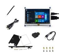 IBest 5 Inch HDMI LCD B 800x480 Resistive Touchscreen TFT Display HDMI Module with Bicolor Case for Raspberry Pi 4 3 Model B+/B/A+/A, Beaglebone Black Support Windows 10/8.1/8/7
