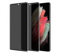 IBETEK Protector de pantalla para Samsung Galaxy S21 Ultra 5G, protección visual, 2 unidades, antiespía, protección visual de cristal templado, dureza 9H, cristal templado oscuro