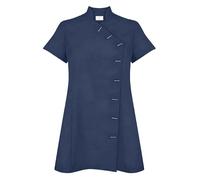 IBEX Black Beauty - Túnica de belleza para spa, esteticista, masajista, uniforme de masajista, color azul cielo, azul marino, 48
