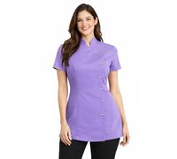 IBEX Black Beauty Túnica de Spa Salón Esteticista Túnica de Uñas Masajista Terapeuta Uniforme, Azul Cielo, Lila, 42