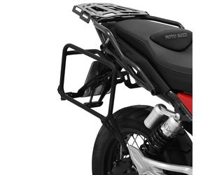 IBEX ZIEGER Juego Soportes Maletas Laterales Moto Guzzi V85 TT Negro