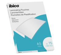 ACCO Ibico Láminas para plastificar A5 150 micras acabado brillante Pack de 100 transparentes 627314