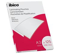 Ibico - Láminas para plastificar 627321 A3 250 micras (2x125) brillante Caja 100 transparentes