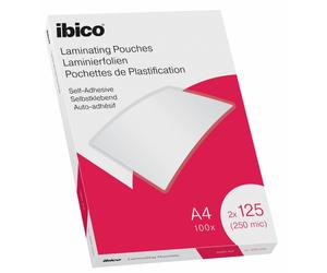 Ibico autoadhesivas a4 250 micras carteras de plastificar - acabado cr