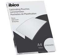 Ibico Basics Láminas para Plastificar Tamaño A4, Grosor Estándar, Pack de 100, Acabado Brillante, Transparentes, 627310
