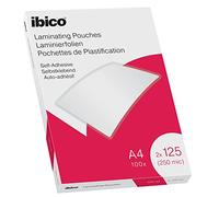 IBICO 627325 - Bolsas para plastificar, A4, 2 x 125Mic, adhesivas, paquete de 1