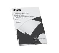 Ibico Basics Láminas para Plastificar Tamaño A3, Grosor Estándar, Acabado Brillante, Pack de 100, Transparentes, 627313