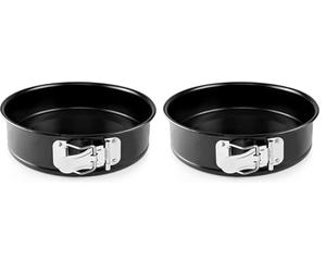 IBILI 123 cm Molde Desmontable Moka-Chapa Acero Antiadherente-Diametro 26 cm-Libre de PFOA, Stainless Steel, Negro (Paquete de 2)