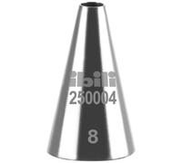 Ibili Boquilla Redonda 4 MM, Stainless Steel, Plateado