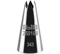 IBILI Boquilla Estrella Abierta 8 MM, Stainless Steel