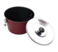 Ibili FLANERO con Tapa Y Cierre Venus 20 CMS, Stainless Steel, Negro/Rojo/Transparente, 20 cm