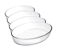 Ibili 480126 - Fuente Horno Oval Kristall 26X18X6 Cm (Paquete de 4)