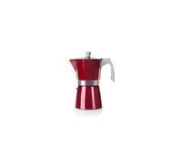 IBILI - Cafetera express Evva Red, 6 tazas, 300 ml, Aluminio fundido, Apto para inducción
