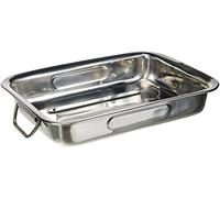 Ibili RUSTIDERA INOX con Asas 25 CMS, Stainless Steel, Plateado, 25 x 19 x 5.5 cm