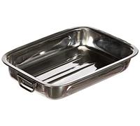 Ibili 651430 - Rustidera Clásica Inox con asas metálicas abatibles 32 x 24.5 x 5.5 cm
