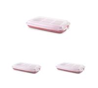 IBILI 686710 Taper para Embutidos y Fiambres, 24,8 X 14,4 cm, Plástico Libre de BPA, Reutilizable, Rojo (Paquete de 3)