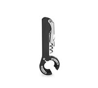 Ibili 695015 SACACORCHOS Doble Apoyo+DESCAPSULADOR, Stainless Steel, Gris