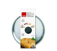 IBILI 715826 Tapa voltea tortillas, Acero inoxidable, Incluye receta, Tortilla de patatas, Plata, 26 cm