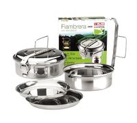 Ibili Fiambrera con platos 720618 – Acero inoxidable 18 cm, multicolor