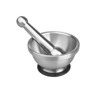 Ibili Prisma - Mortero inox, 12 x 8 cm