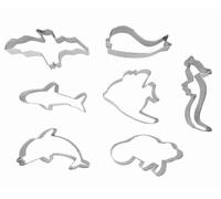 Ibili 723500 - Set 7 cortapastas estañados Animales marinos (8..12 cm)